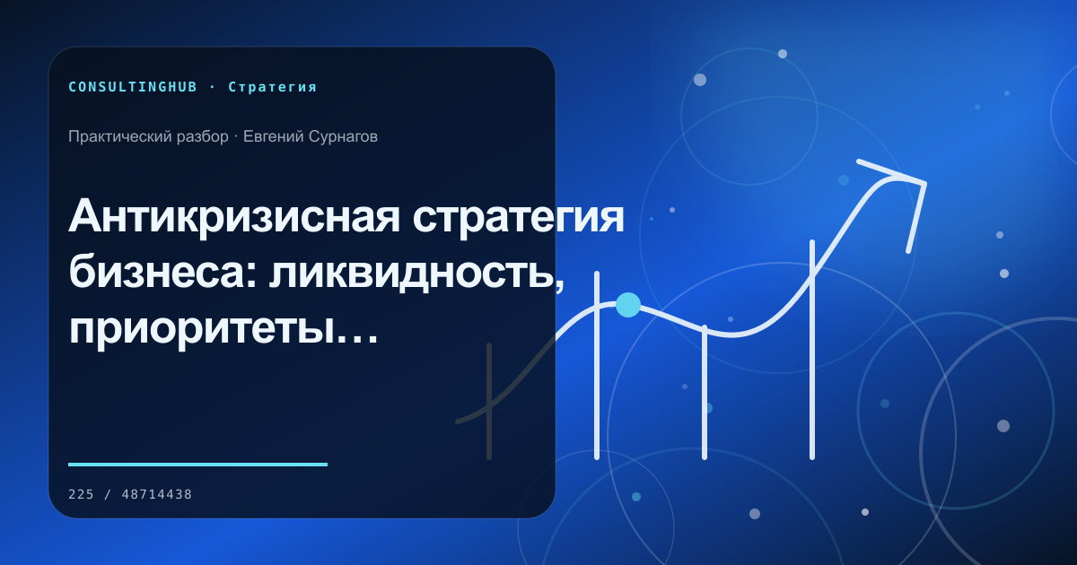 Управленческая команда обсуждает стратегические решения: Антикризисная стратегия бизнеса: ликвидность, приоритеты и штаб решений