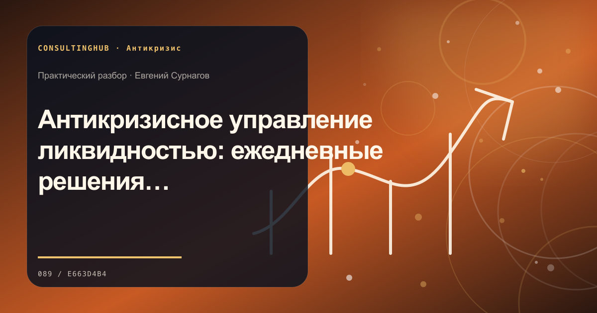 Антикризисный штаб анализирует ликвидность и приоритеты: Антикризисное управление ликвидностью: ежедневные решения по деньгам