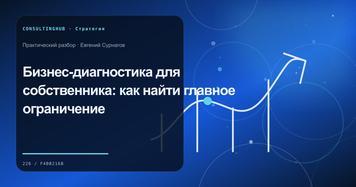 Управленческая команда обсуждает стратегические решения: Бизнес-диагностика для собственника: как найти главное ограничение