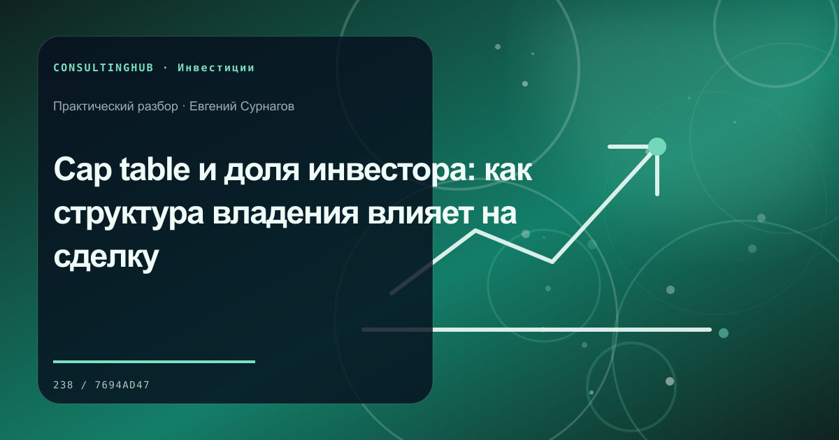 Cap table и доля инвестора: как структура владения влияет на сделку