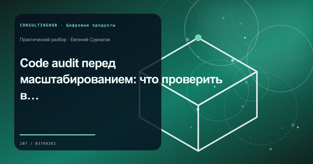 Продуктовая команда планирует цифровой сервис: Code audit перед масштабированием: что проверить в приложении