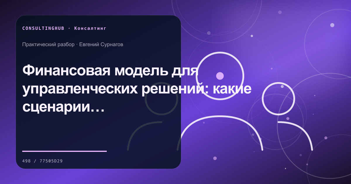 Консультант и управленческая команда проводят рабочую сессию: финансовая модель; рабочая сессия по теме статьи