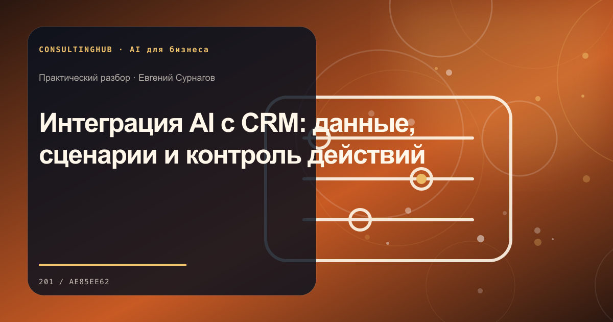 Команда проектирует безопасный AI-сценарий: Интеграция AI с CRM: данные, сценарии и контроль действий
