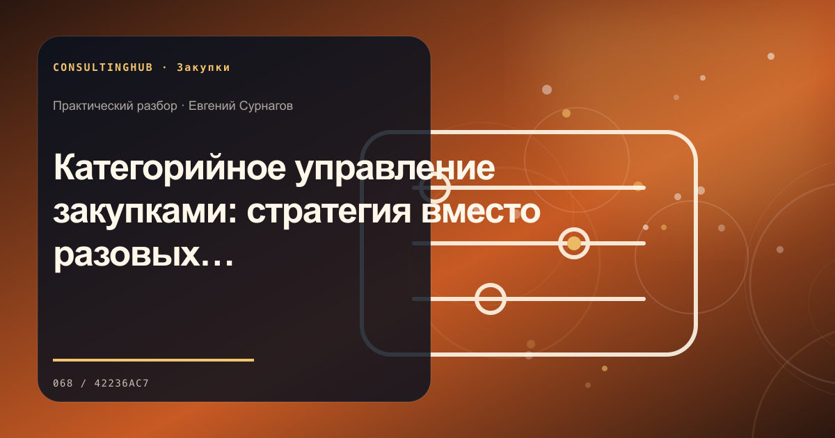 Команда оценивает поставщиков и условия закупки: Категорийное управление закупками: стратегия вместо разовых торгов