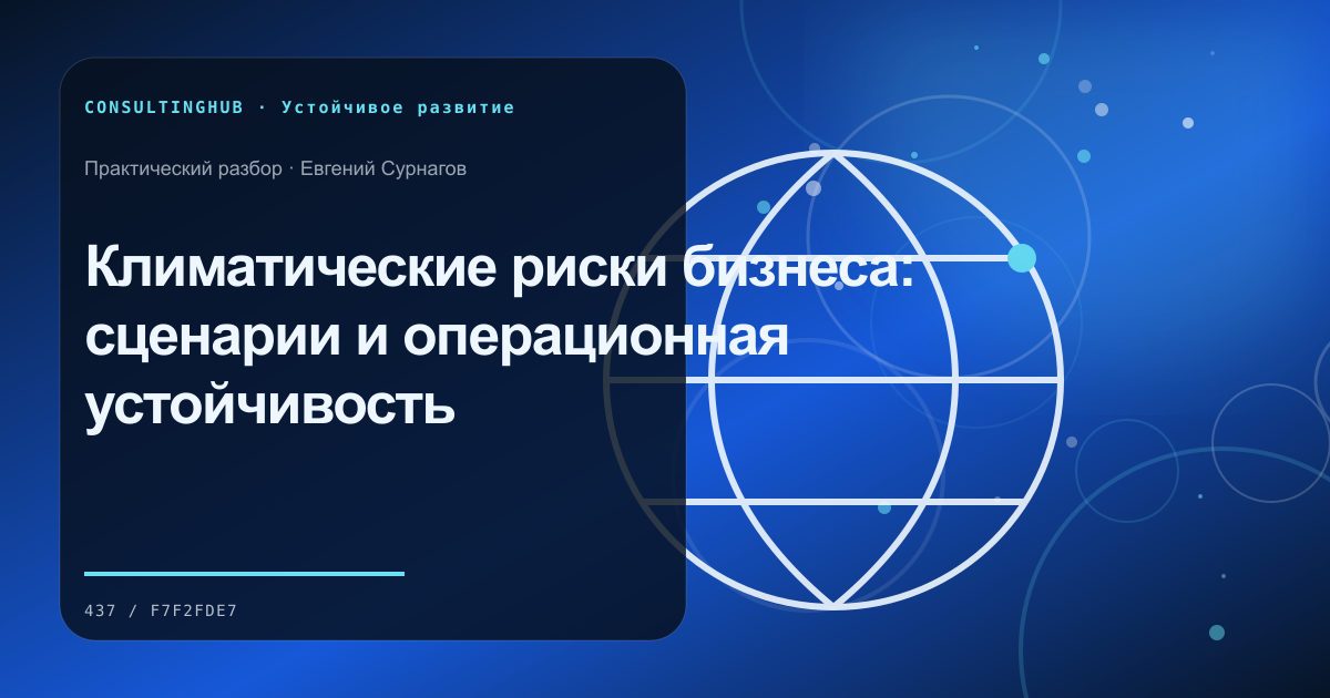 Команда оценивает экономику и данные устойчивой инициативы: климатические риски бизнеса; рабочая сессия по теме статьи