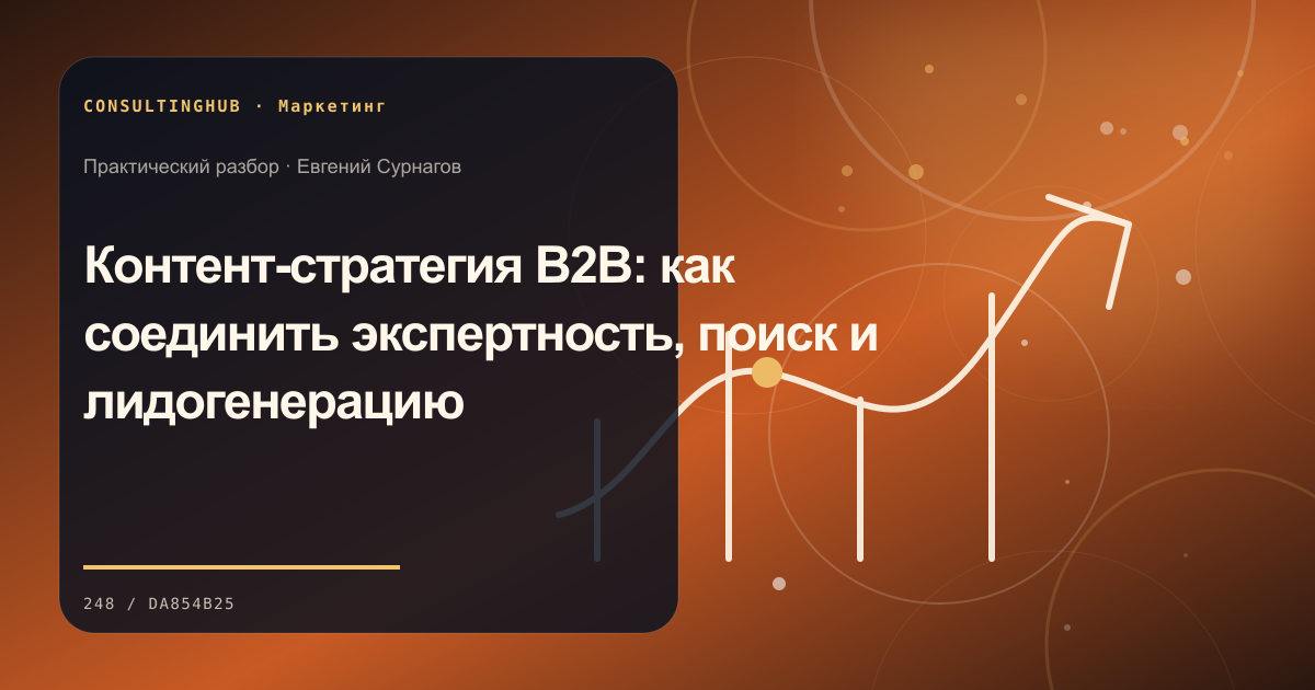 Маркетинговая команда планирует кампанию: Контент-стратегия B2B: как соединить экспертность, поиск и лидогенерацию