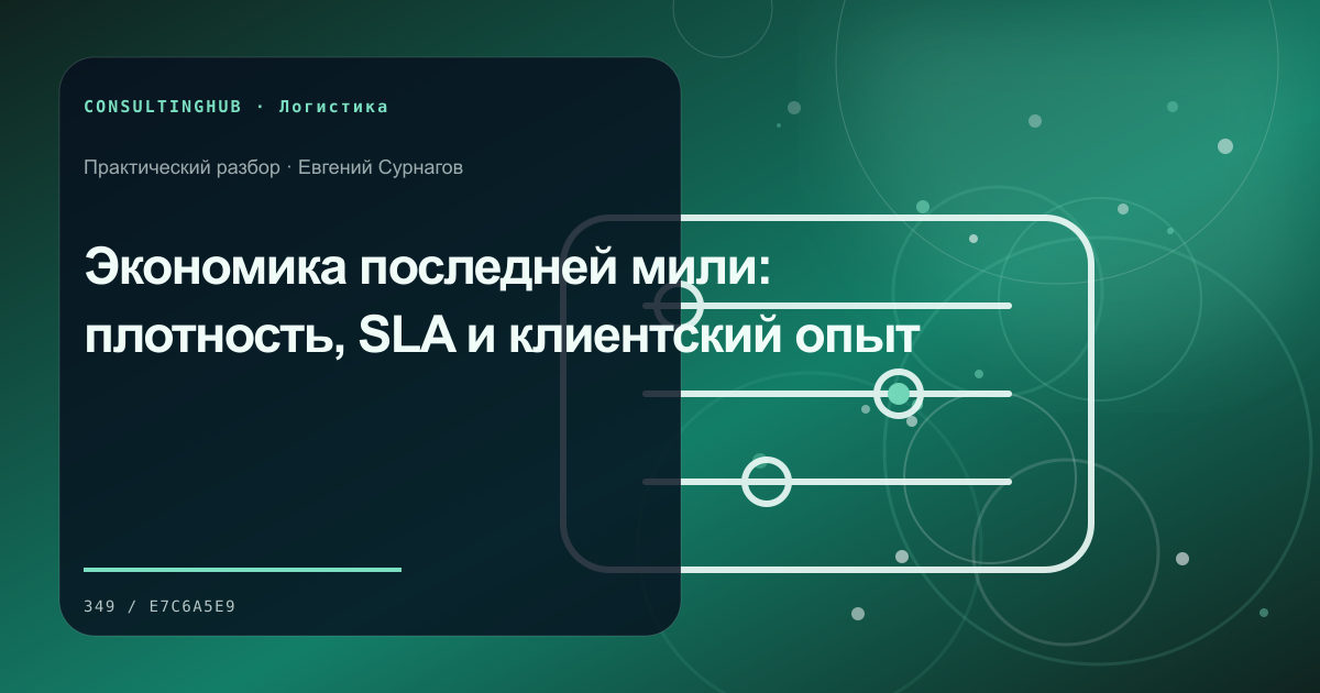 Supply-chain команда моделирует запасы, мощности и маршруты: экономика последней мили; рабочая сессия по теме статьи