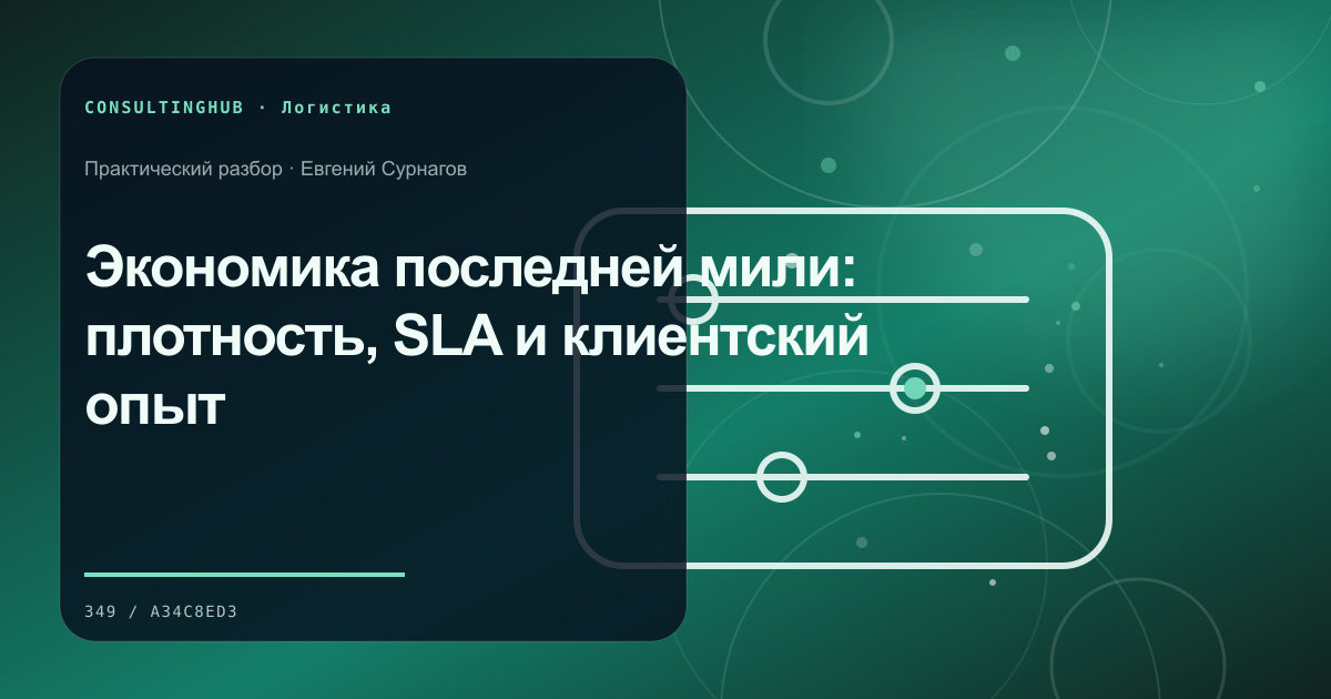 Supply-chain команда моделирует запасы и маршруты: Экономика последней мили: плотность, SLA и клиентский опыт