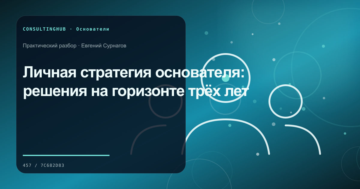 Собственник формулирует стратегию капитала, роли и компании: личная стратегия основателя; рабочая сессия по теме статьи