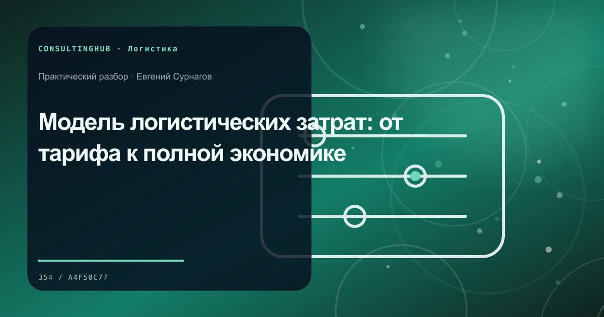 Supply-chain команда моделирует запасы и маршруты: Модель логистических затрат: от тарифа к полной экономике