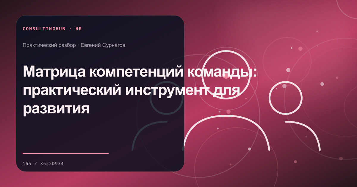 Руководители проектируют роли и развитие команды: Матрица компетенций команды: практический инструмент для развития