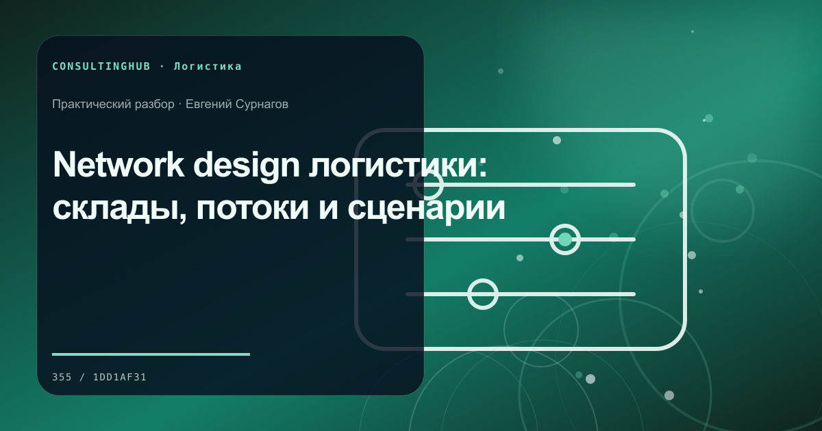 Supply-chain команда моделирует запасы и маршруты: Network design логистики: склады, потоки и сценарии