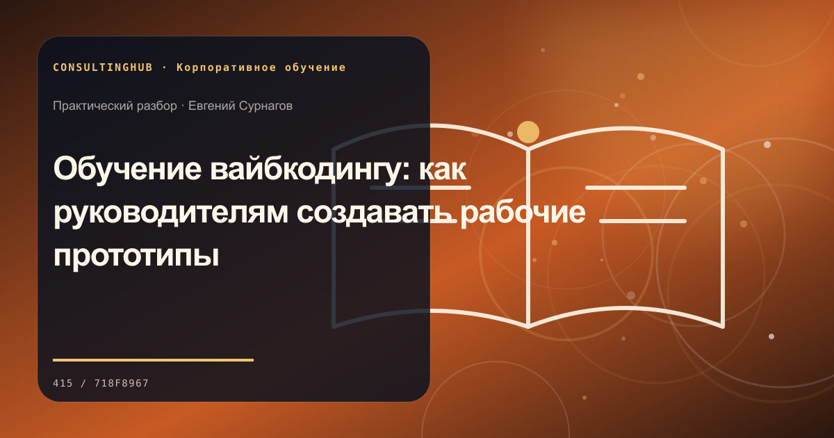 Команда проектирует корпоративную программу обучения: Обучение вайбкодингу: как руководителям создавать рабочие прототипы