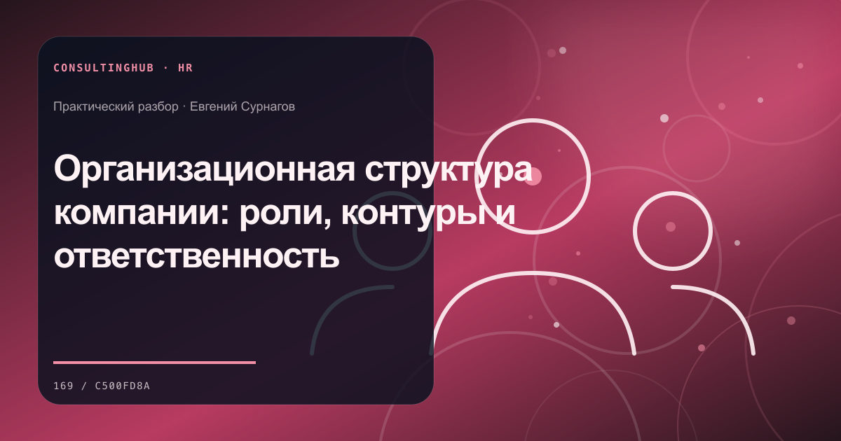 Руководители проектируют роли и развитие команды: Организационная структура компании: роли, контуры и ответственность
