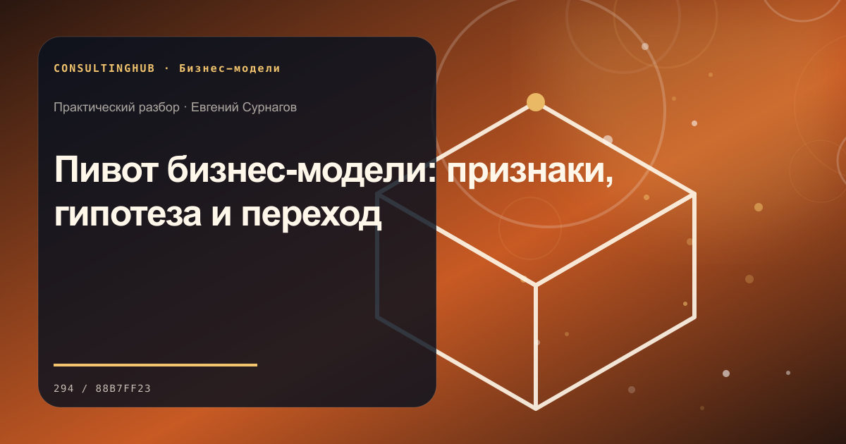 Стратегическая команда проектирует бизнес-модель: Пивот бизнес-модели: признаки, гипотеза и переход