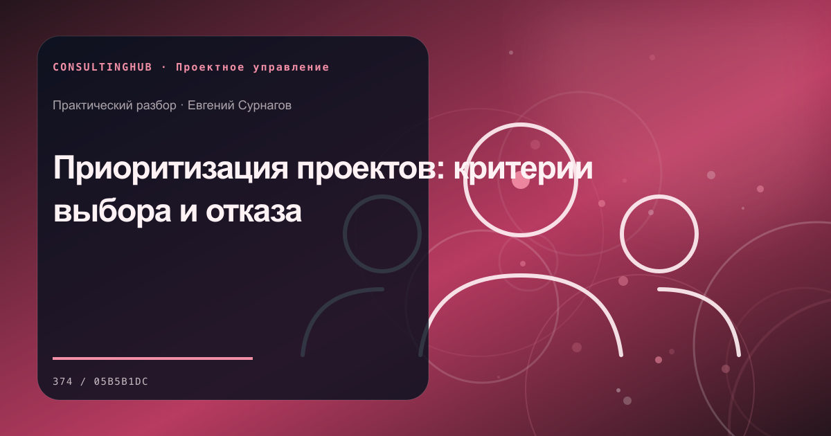 Проектная команда согласует план, ресурсы и контрольные точки: приоритизация проектов; рабочая сессия по теме статьи
