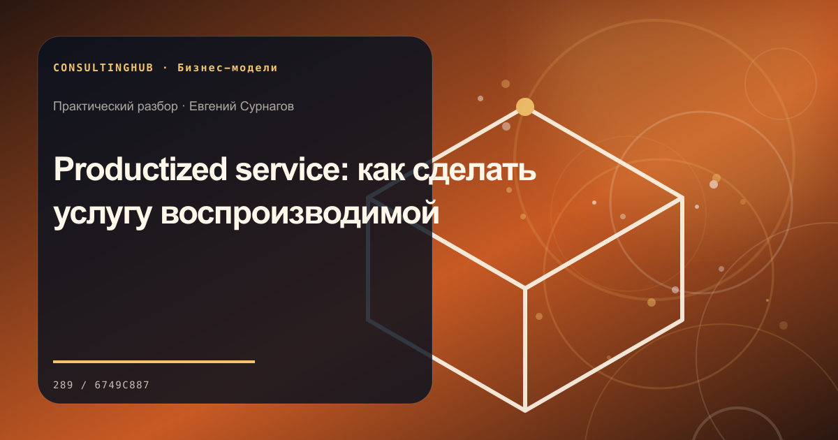 Стратегическая команда проектирует бизнес-модель: productized service; рабочая сессия по теме статьи