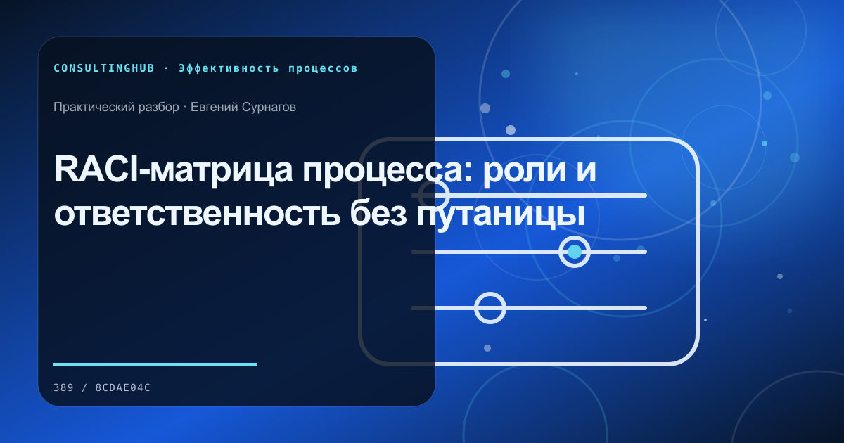 Операционная команда анализирует поток и узкие места процесса: raci-матрица; рабочая сессия по теме статьи