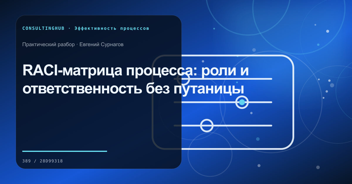 Операционная команда анализирует бизнес-процесс: RACI-матрица процесса: роли и ответственность без путаницы