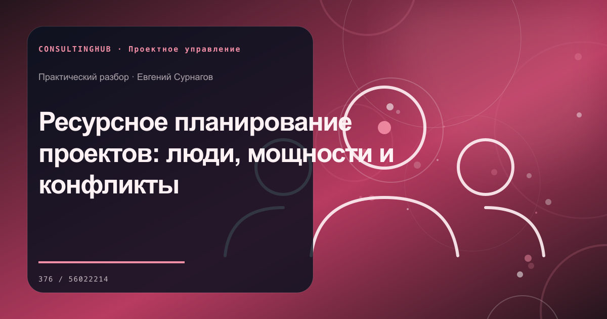 Проектная команда согласует план и контрольные точки: Ресурсное планирование проектов: люди, мощности и конфликты