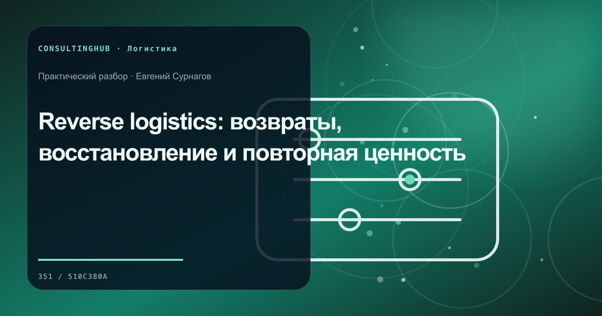 Supply-chain команда моделирует запасы, мощности и маршруты: обратная логистика; рабочая сессия по теме статьи