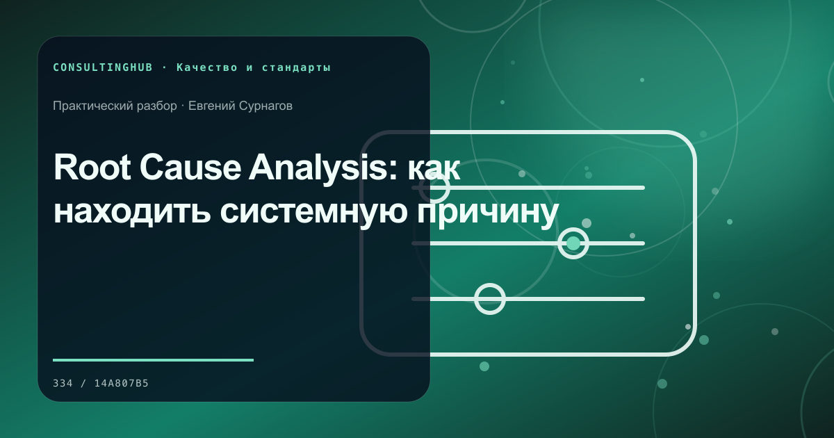 Команда разбирает качество и корректирующие действия: Root Cause Analysis: как находить системную причину