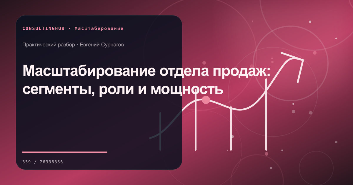 Руководители готовят модель масштабирования: Масштабирование отдела продаж: сегменты, роли и мощность