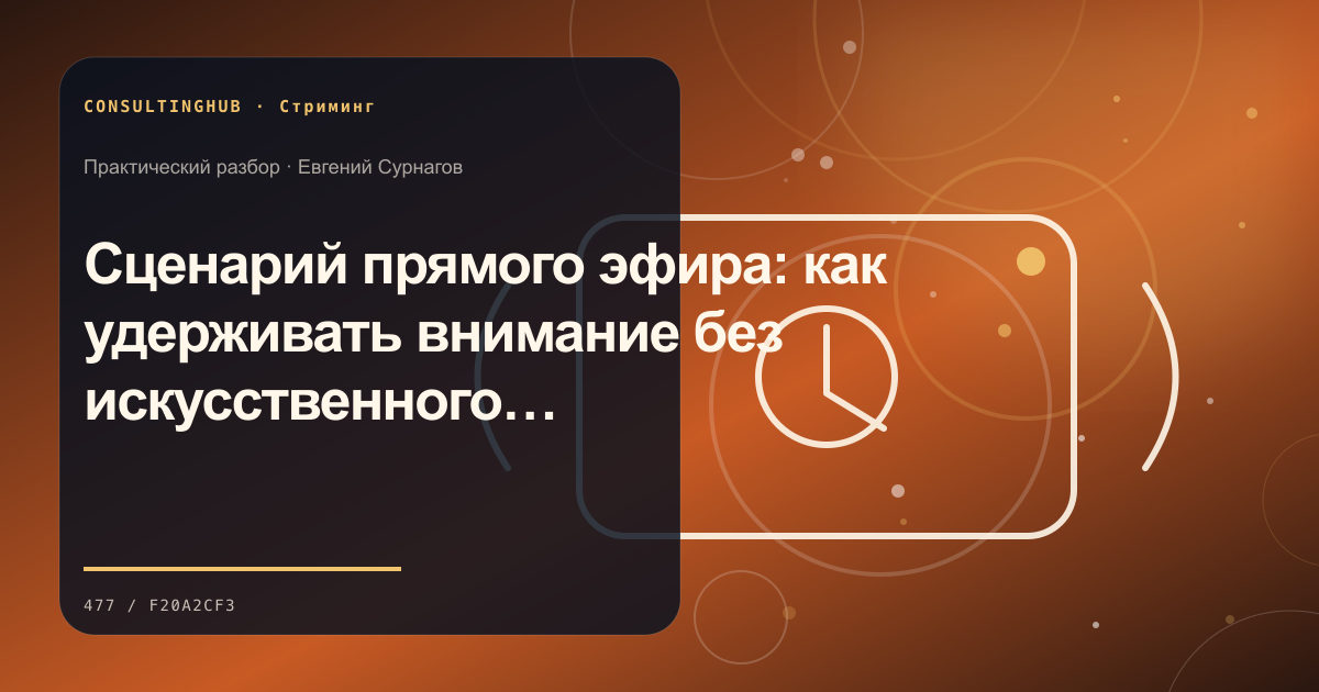 Редакционный процесс и продюсирование прямого эфира: сценарий эфира; рабочая сессия по теме статьи