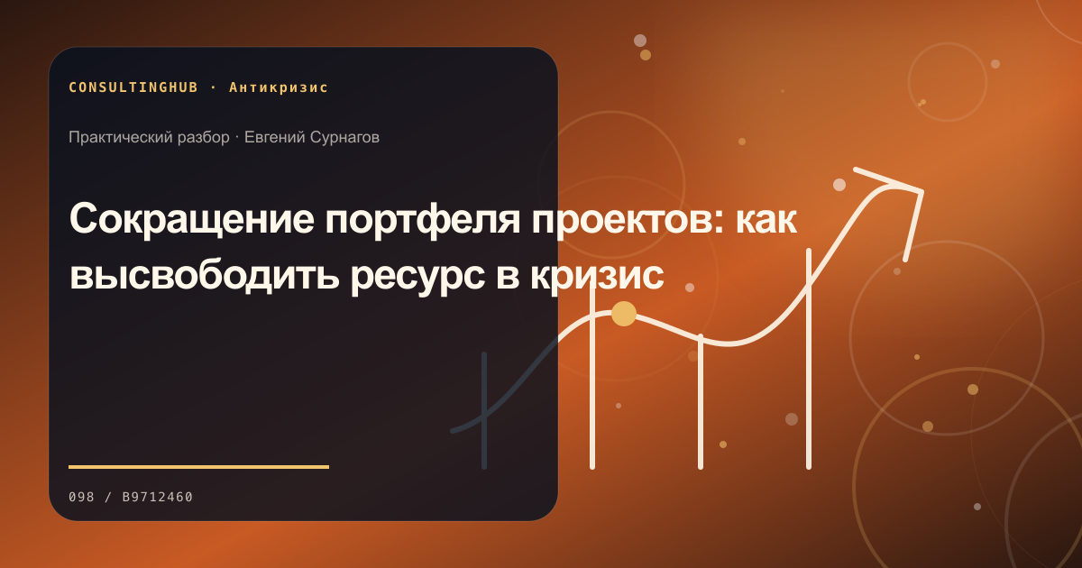 Антикризисный штаб анализирует ликвидность и приоритеты бизнеса: сокращение портфеля проектов; рабочая сессия по теме статьи
