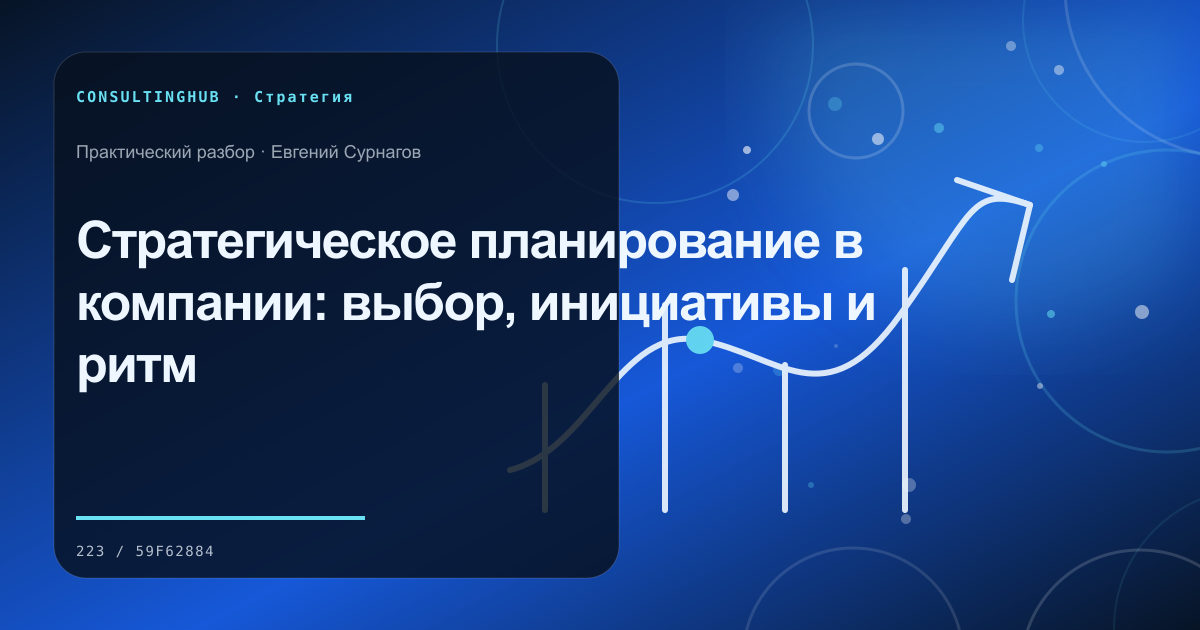 Управленческая команда обсуждает стратегические решения: Стратегическое планирование в компании: выбор, инициативы и ритм