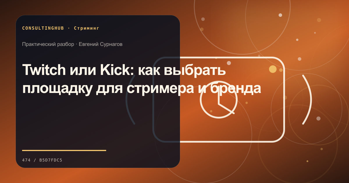 Редакционный процесс и продюсирование прямого эфира: выбор twitch или kick; рабочая сессия по теме статьи