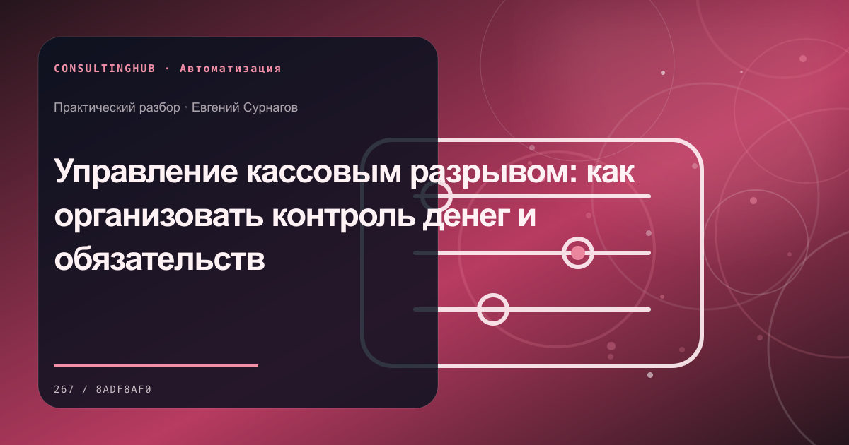 Команда проектирует автоматизацию бизнес-процесса: контроль cash flow; рабочая сессия по теме статьи