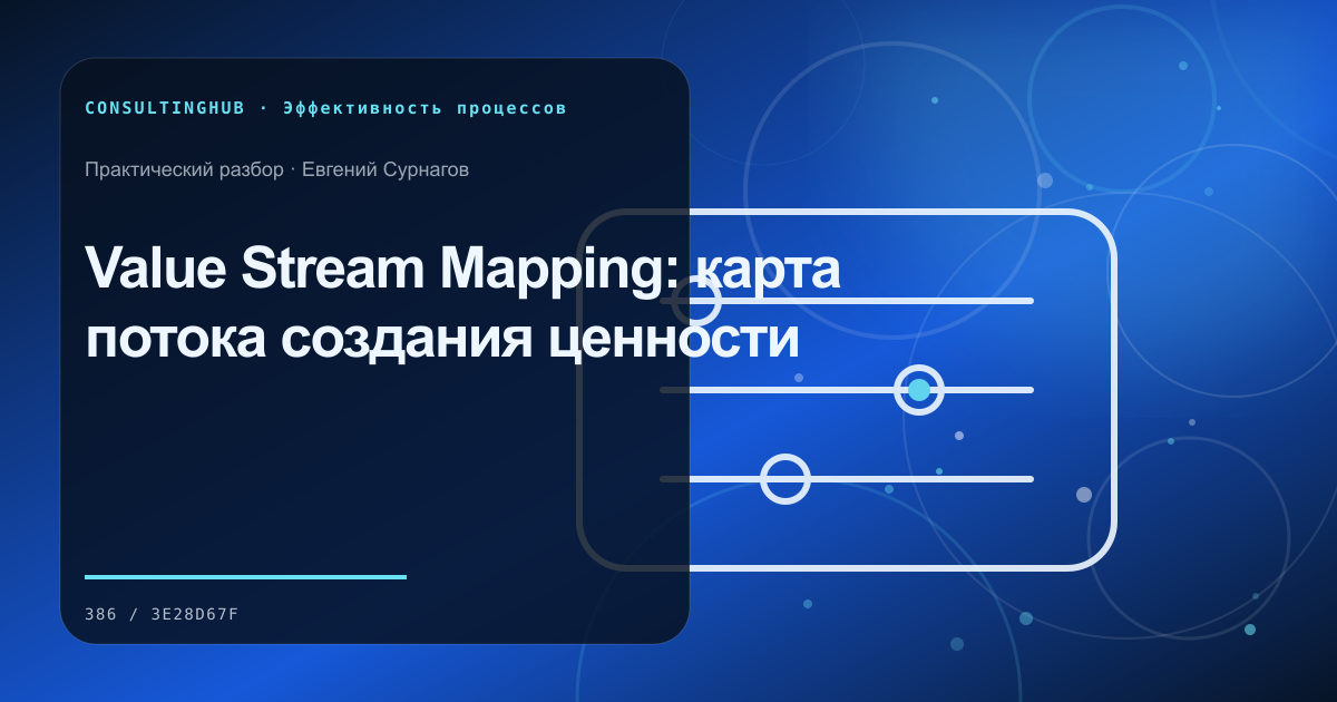 Операционная команда анализирует бизнес-процесс: Value Stream Mapping: карта потока создания ценности