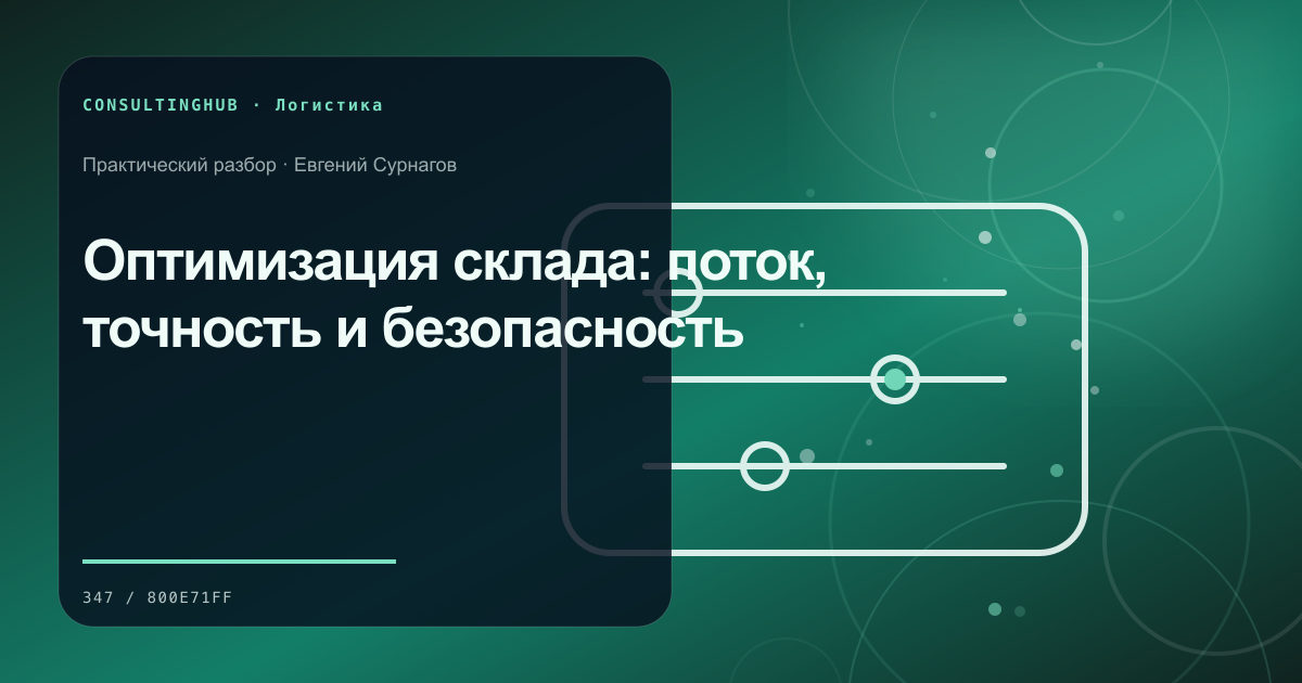 Supply-chain команда моделирует запасы и маршруты: Оптимизация склада: поток, точность и безопасность